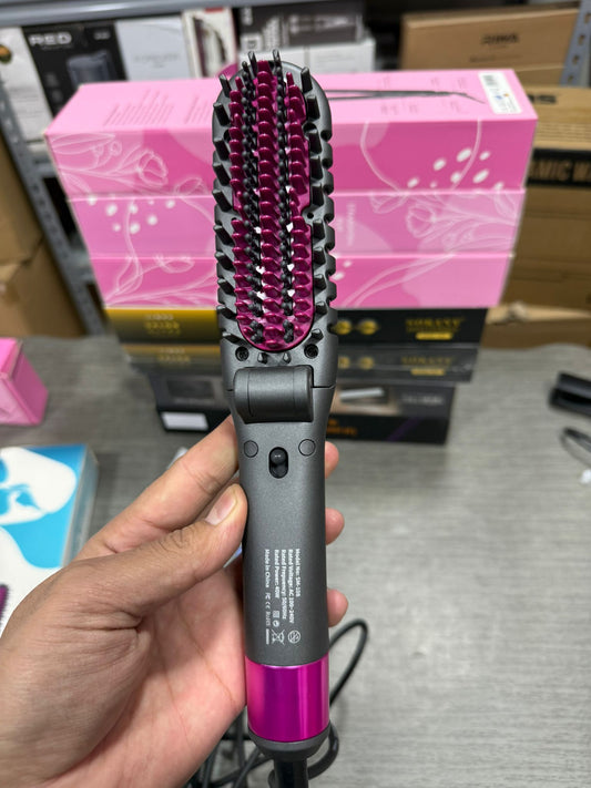 3 in 1 Foldable Hair Brush Mini Straightener Comb Electric Beard Hair Straightener Brush - Buy Online Pakistan | Galaxiee.com