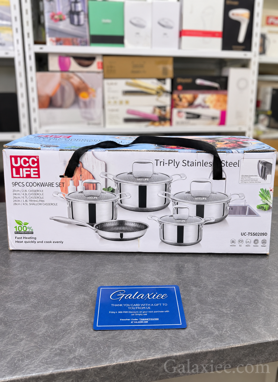 9-Piece Tri-Ply Stainless Steel Cookware Set