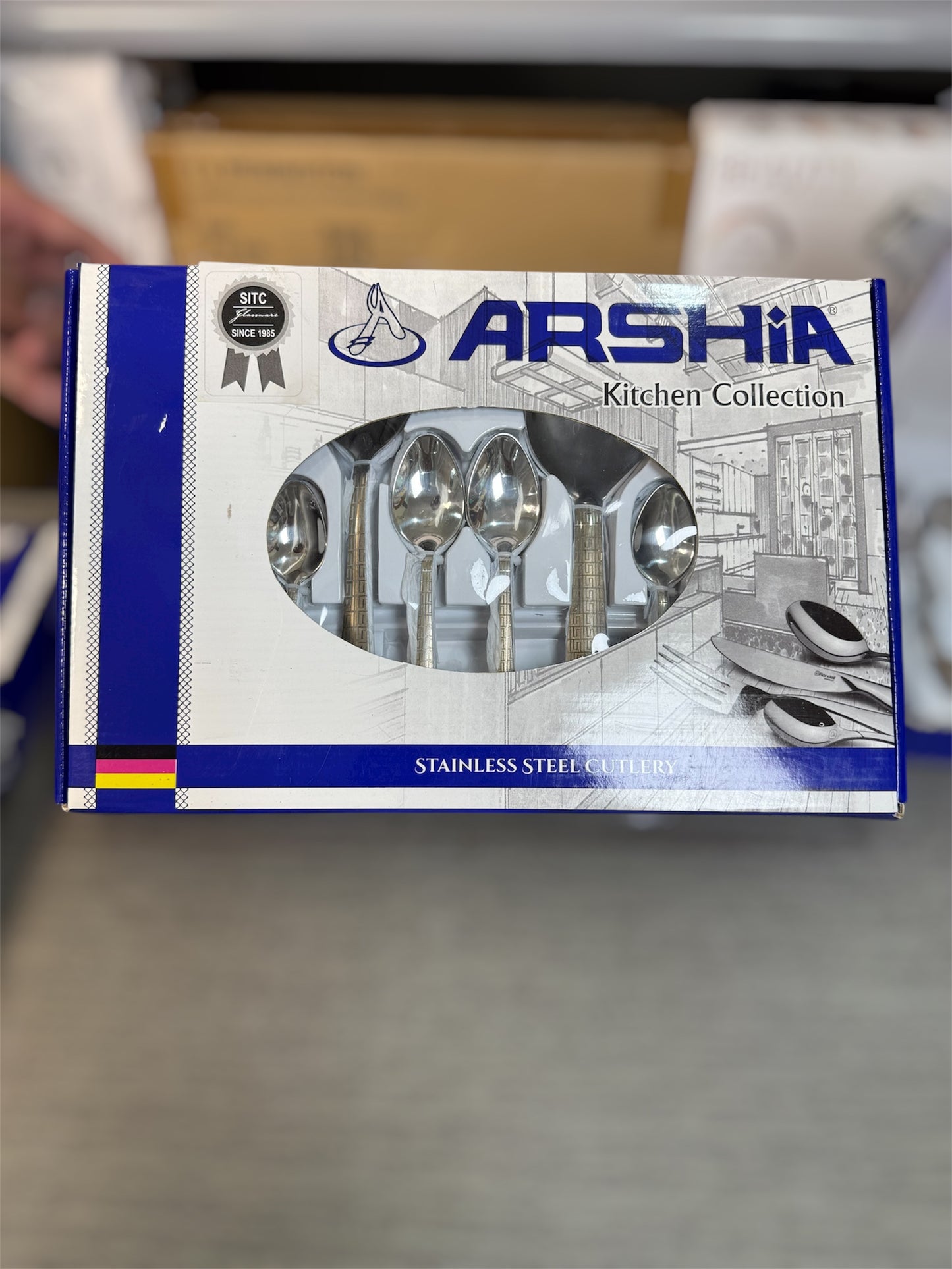 Arshia German Royal Gold Cutlery Set – 53 Pcs