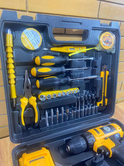 34pcs Double Battery Rechargeable Drill All in One Set