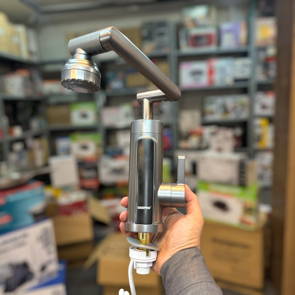 Geepas Instant Electric Water Heating Faucet – GWF61225P, Hot & Cold Tap