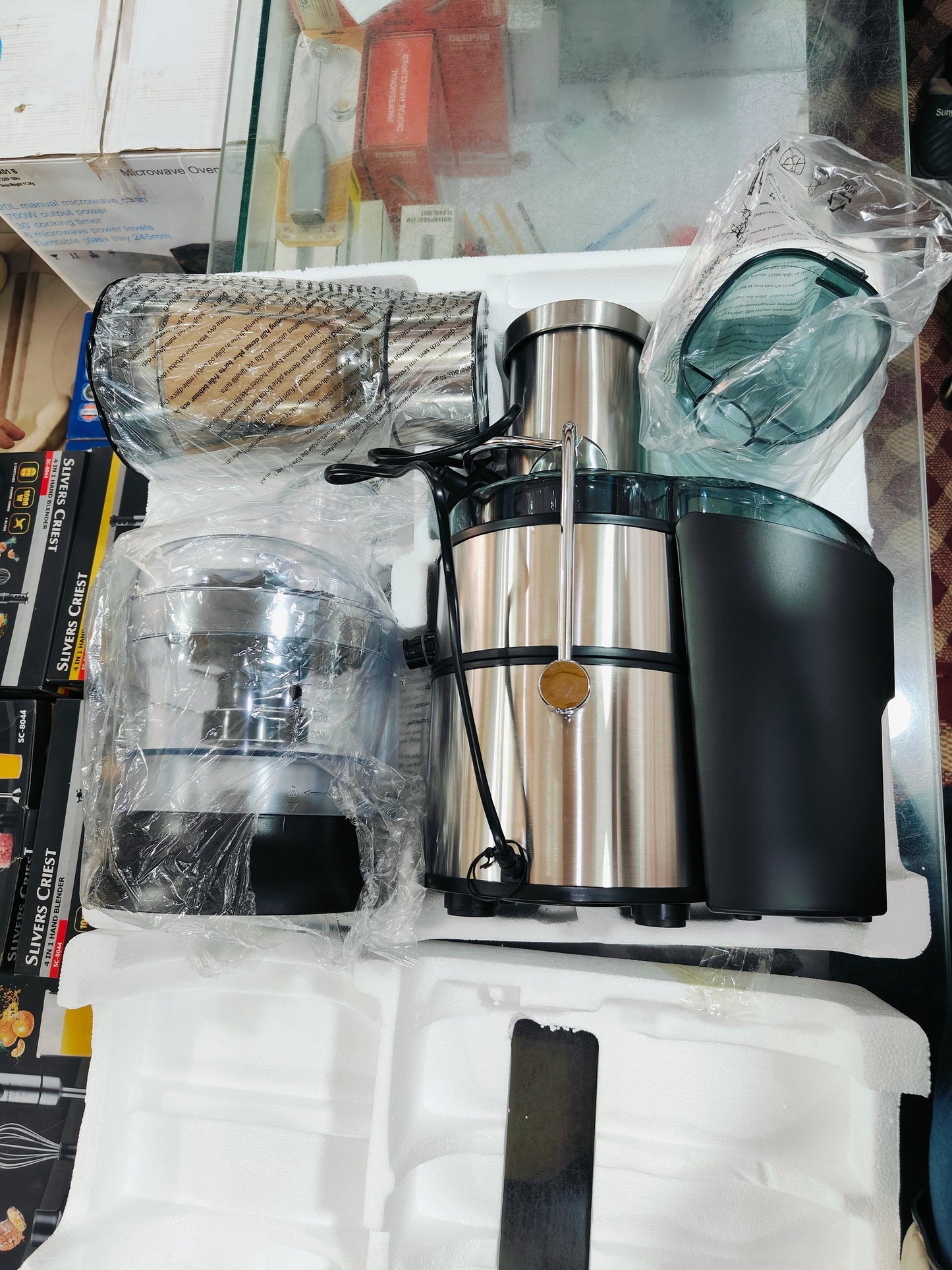 Geepas GSB46016 12-in-1 Kitchen Master Juicer Blender | 800W Multi-Function Food Processor with LCD Display