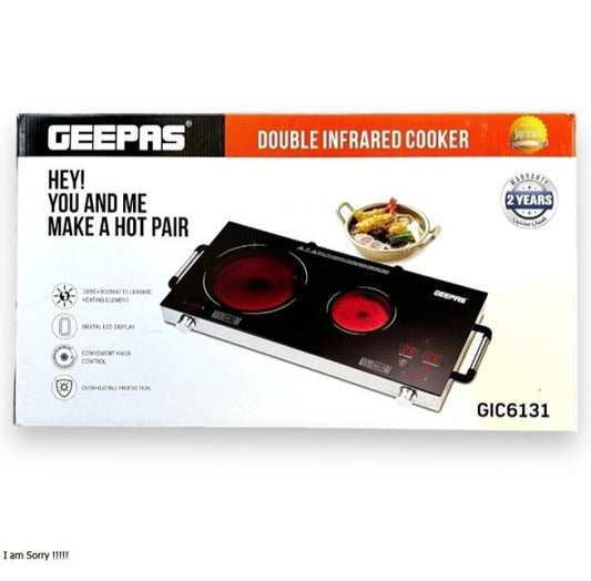 Geepas Double Burner Infrared Cooker GIC6131