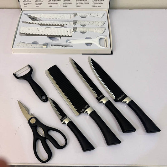 Zepter 6 in 1 Kitchen knives set with peeler & Scissor – Made for Europe – Poland Lot ImportHigh quality