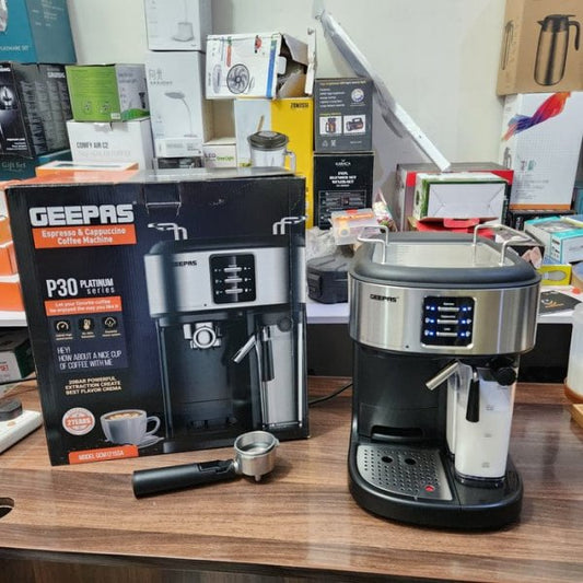 Geepas Espresso & Coffee Maker Machine (2 years Warranty)