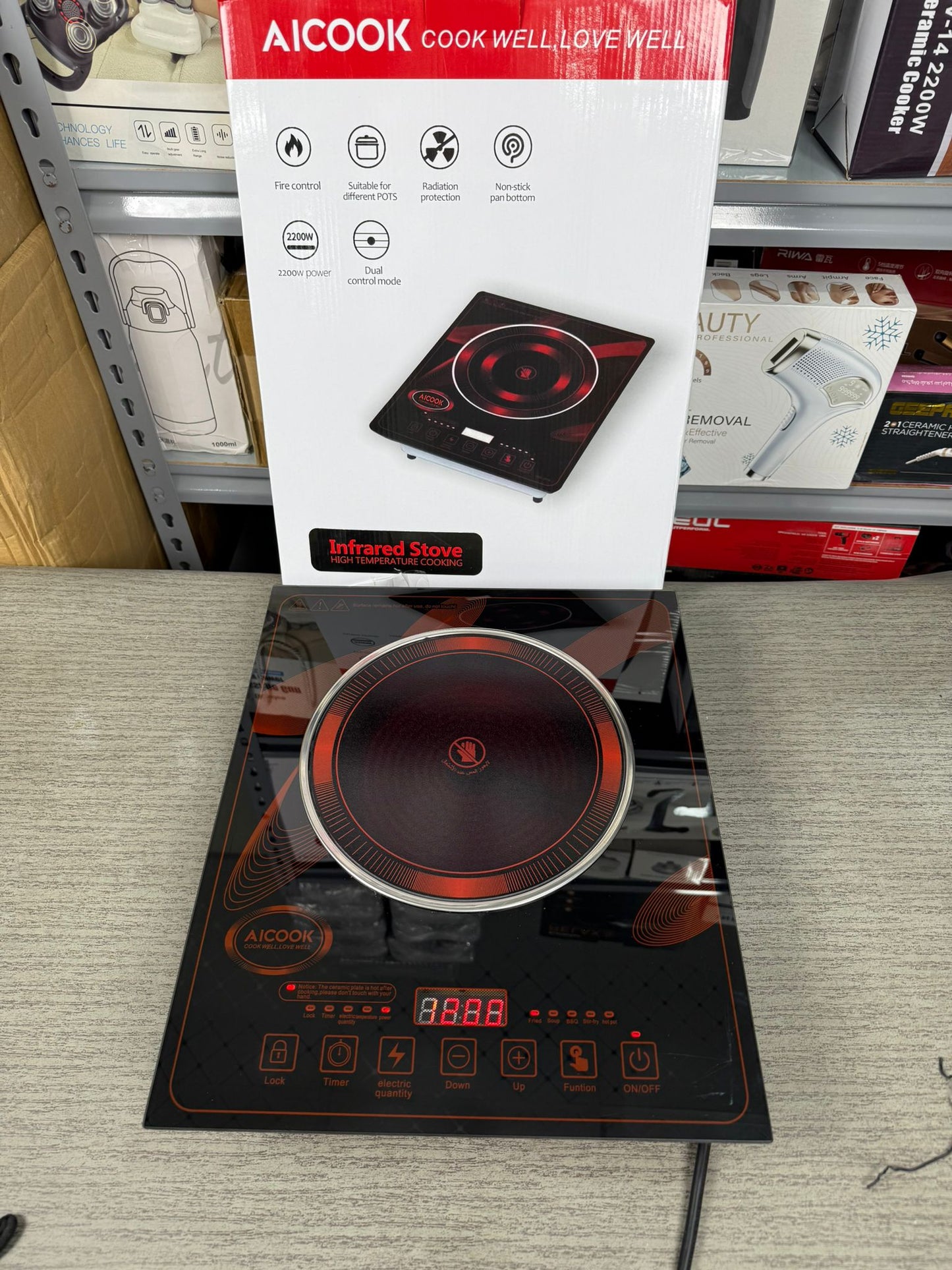 AICOOK Infrared Stove 2200W – Touch Control