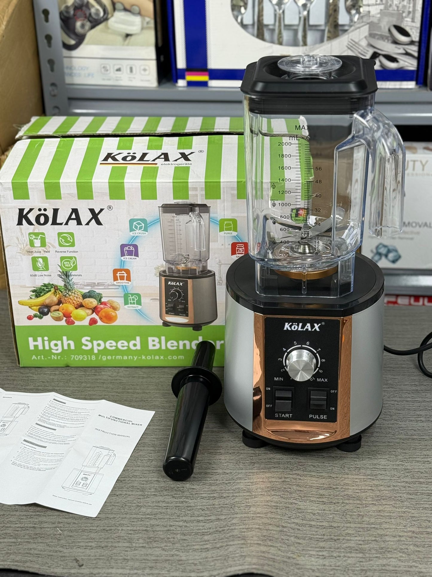 Kolax German Professional Blender – 2L, 3200W