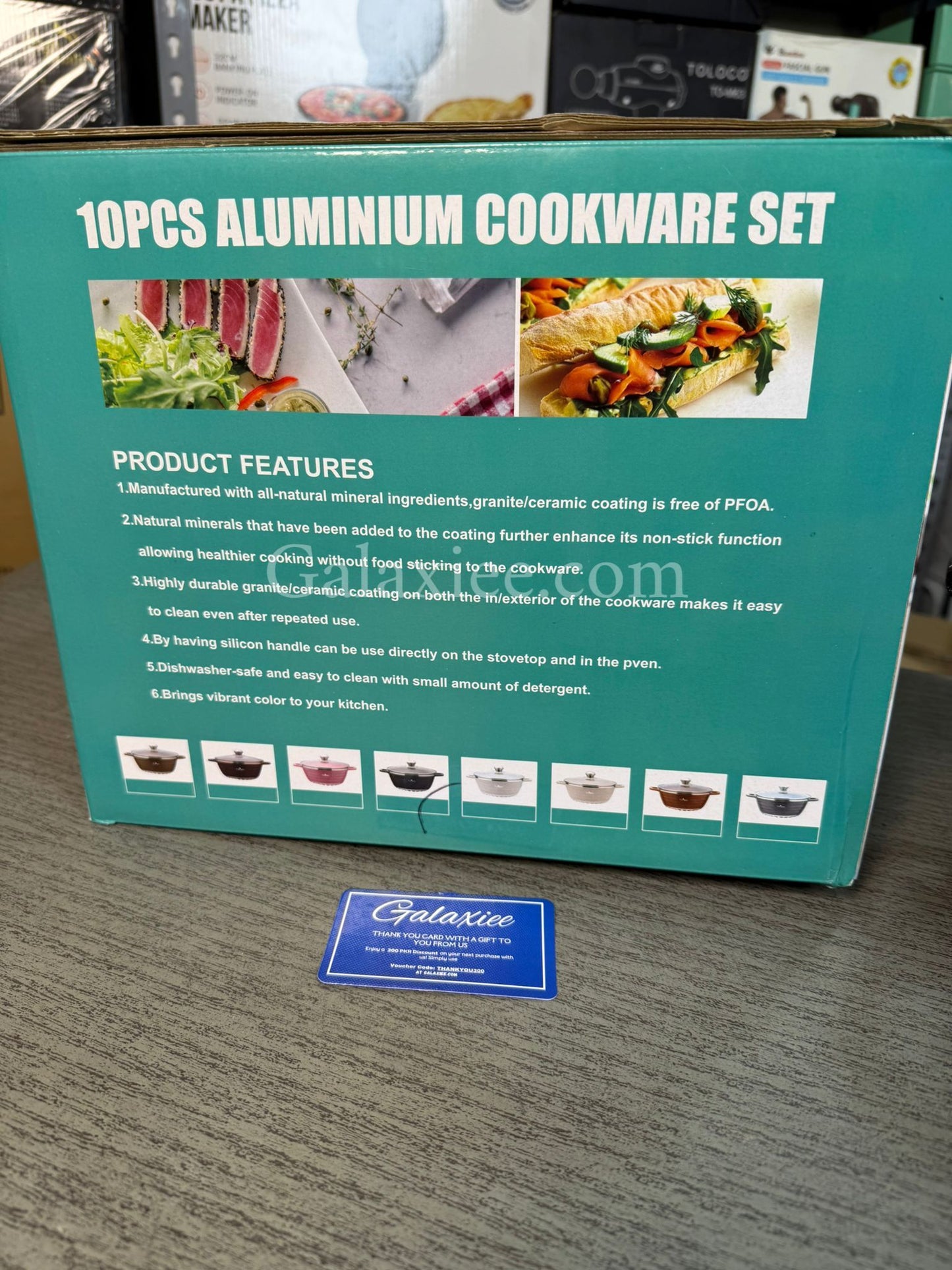 Unique 10-Piece Die-Cast Aluminium Granite Cookware Casserole Set | Energy Saving Non-Stick