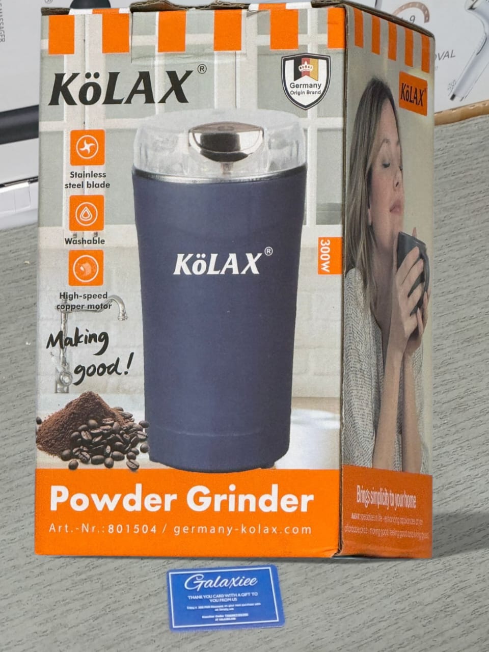 KöLAX High-Speed Powder Grinder 300W | Stainless Steel Blades | Copper Motor | Art.-Nr. 801504