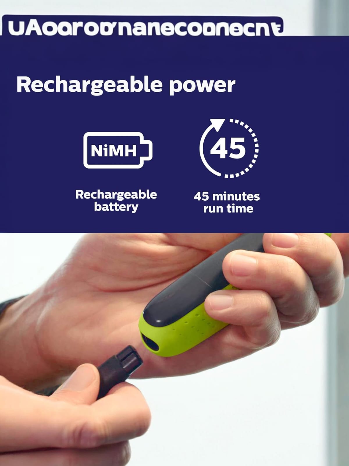 Philips OneBlade Hybrid Electric Trimmer & Shaver – 3-in-1 Facial Grooming with Waterproof Design