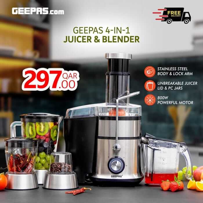 Geepas 11 in 1 Juicer & Blender GSB46021( 2 years warranty) - Galaxiee.com