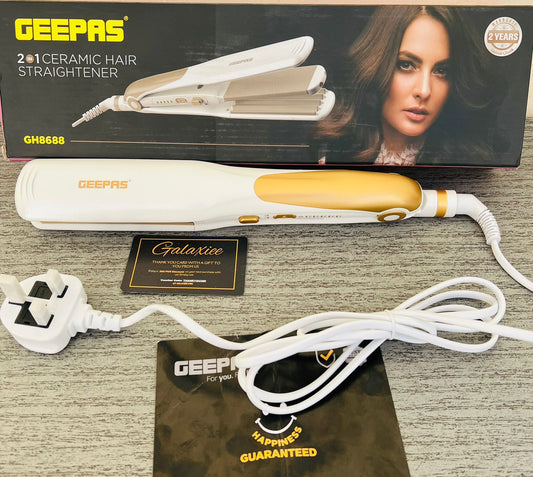 Geepas 2-in-1 Ceramic Hair Straightener GH8688 - Buy Online Pakistan | Galaxiee.com