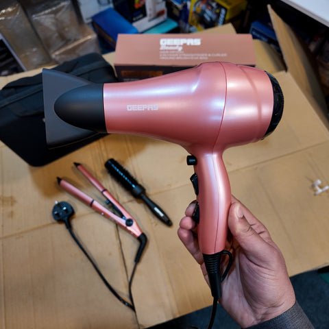 Geepas 4 - in - 1 Hair Styler (GHF86054) 2 - Year Full Warranty - Galaxiee.com