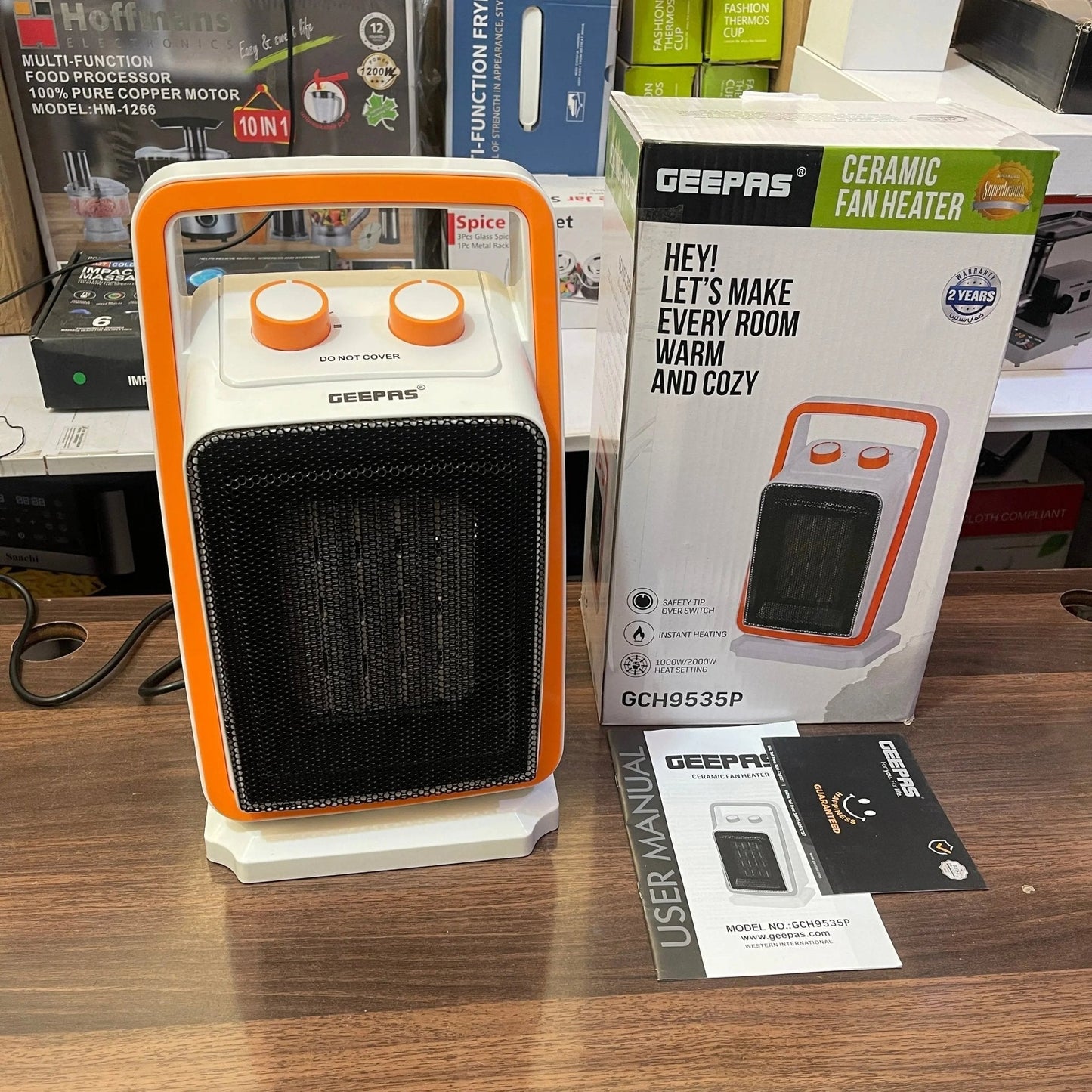 Geepas Ceramic Fan Heater GCH9535P - Galaxiee.com