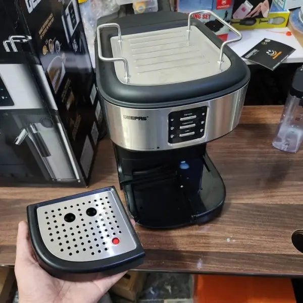 Geepas Espresso & Coffee Maker Machine (2 years Warranty) - Galaxiee.com