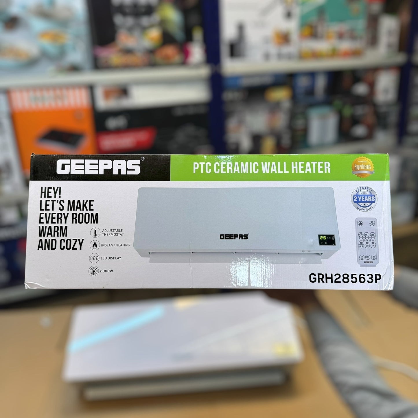 Geepas PTC Ceramic Wall Heater GRH28563P | 2000W Smart Wall-Mounted Heater - Buy Online Pakistan | Galaxiee.com