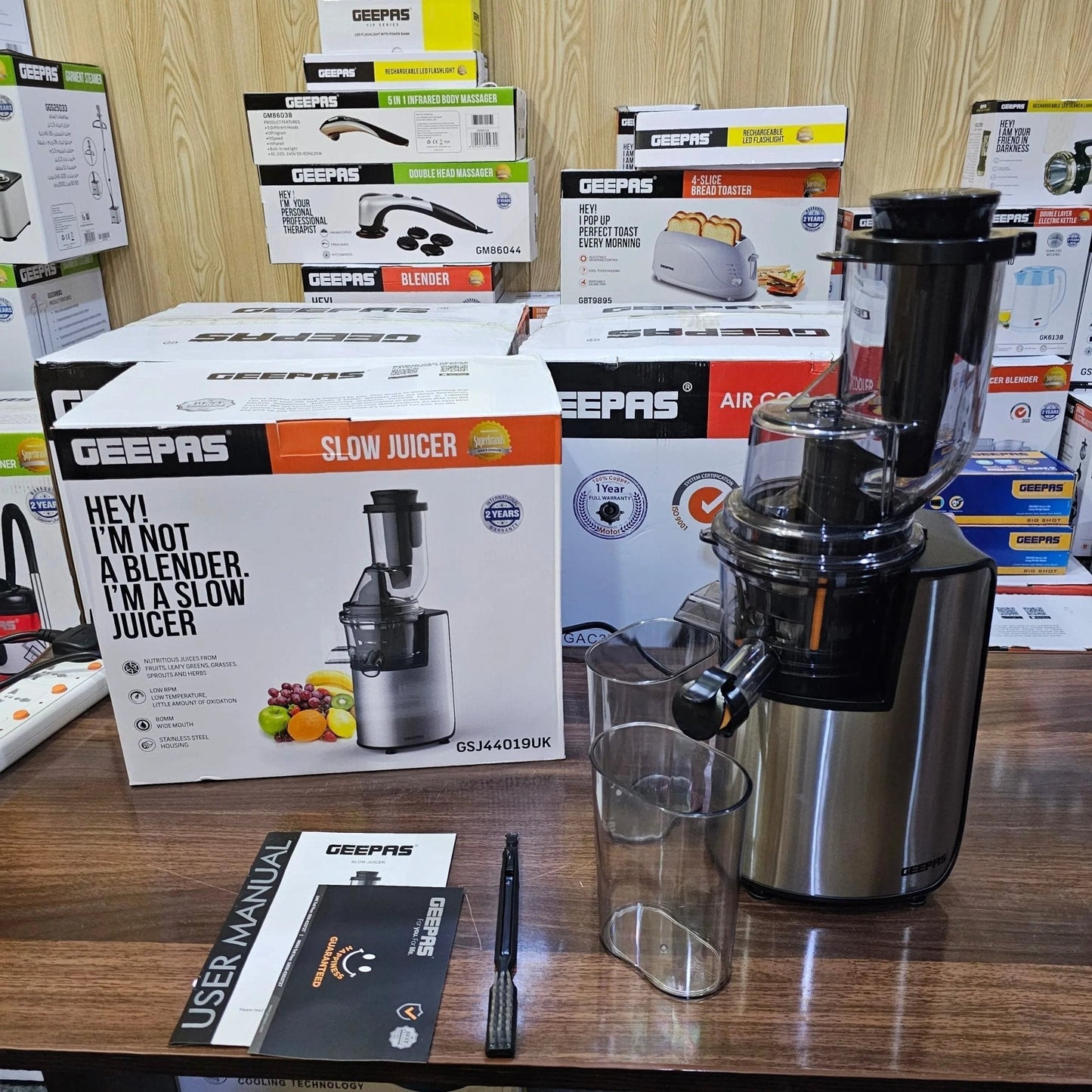 Geepas Slow Juicer GSJ44019UK - Galaxiee.com