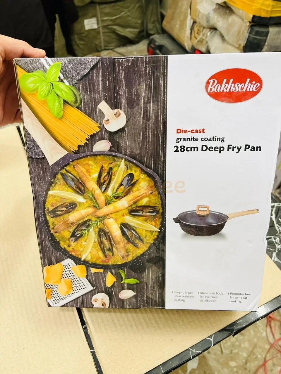 German Lot bakhschie Granite marble deep fry pan & wok - Galaxiee.comkitchen