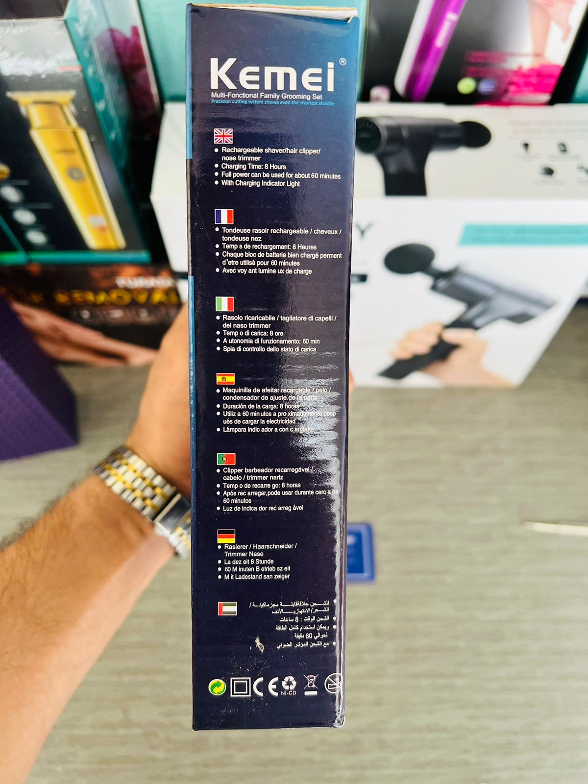 KEMEI 3 in 1 Professional Rechargeable Hair Clipper Trimmer & Shaver - Galaxiee.com