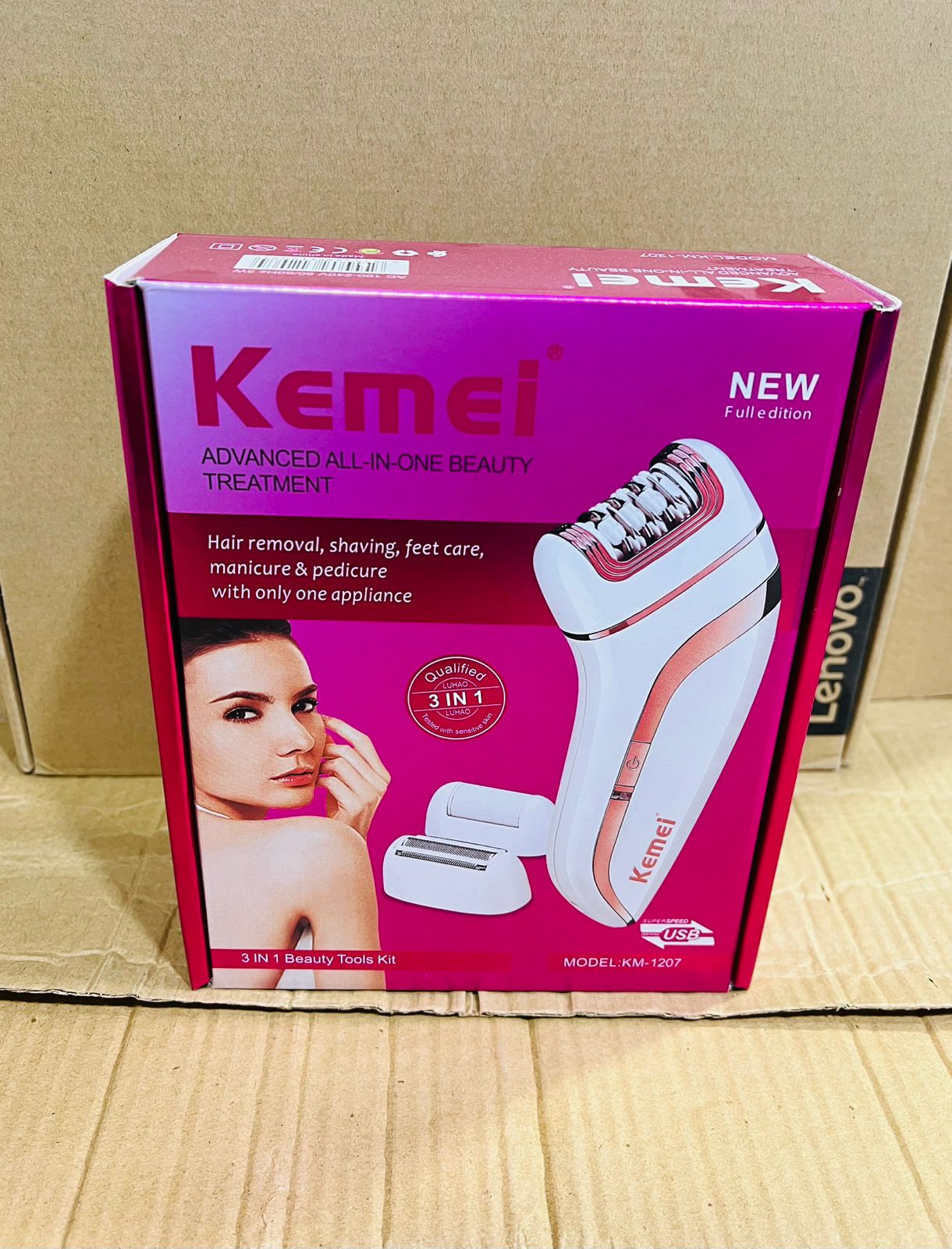 Kemei KM - 1207 3 In1 Women Epilator Electric Trimmer - Galaxiee.com
