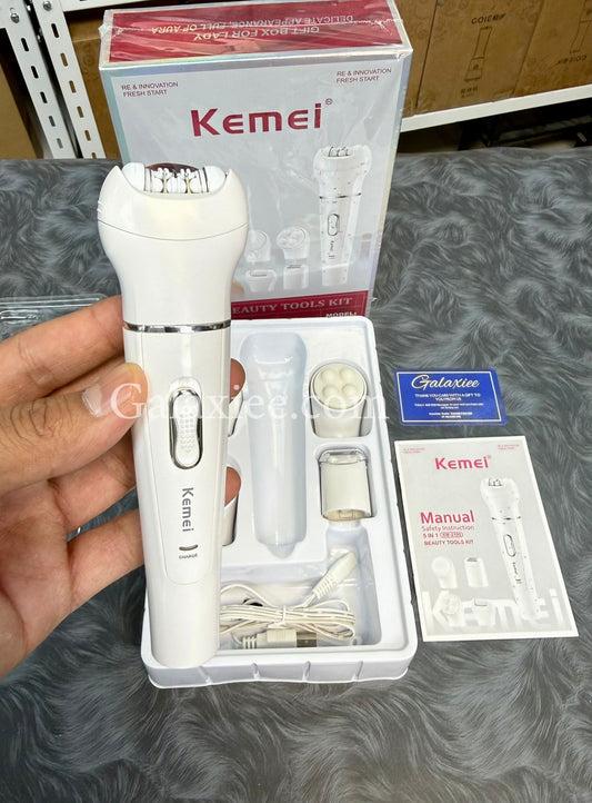 Kemei KM-2199 5-in-1 Epilator Beauty Kit Rechargeable Galaxiee