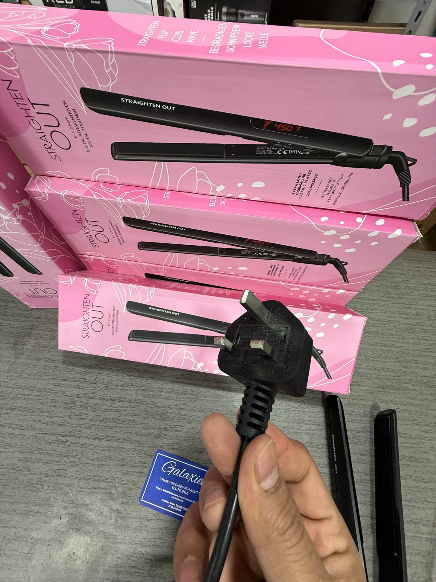 Straighten Out 1 Digital Hair Straightener 2.5cm – Professional Ceramic Flat Iron with L - Buy Online Pakistan | Galaxiee.com