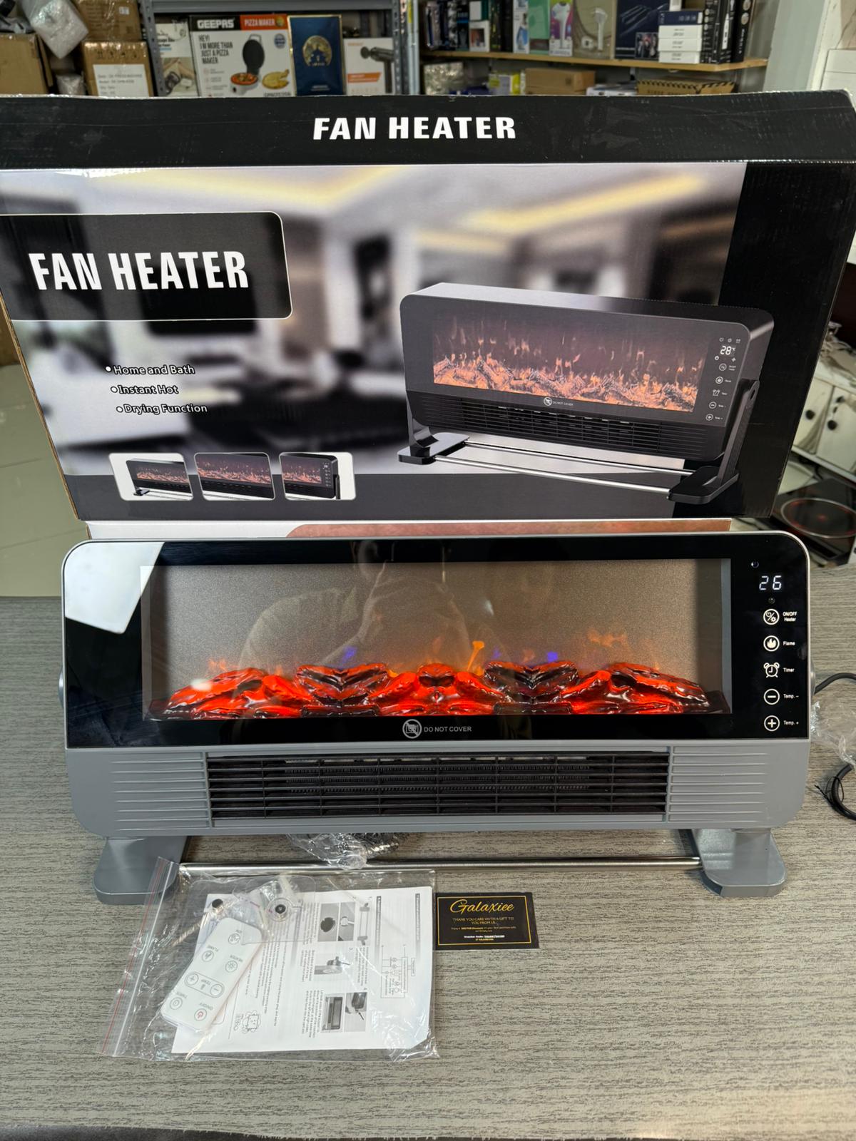1500W Electric Fireplace Heater with Remote - Buy Online Pakistan | Galaxiee.com