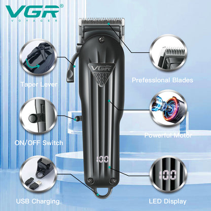 VGR V-282 Hair Trimmer Rechargeable Trimmer Professional Haircut Machine
