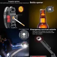 6 in 1 Multifunctional LED Powerful Flashlight Keychain - Galaxiee.com