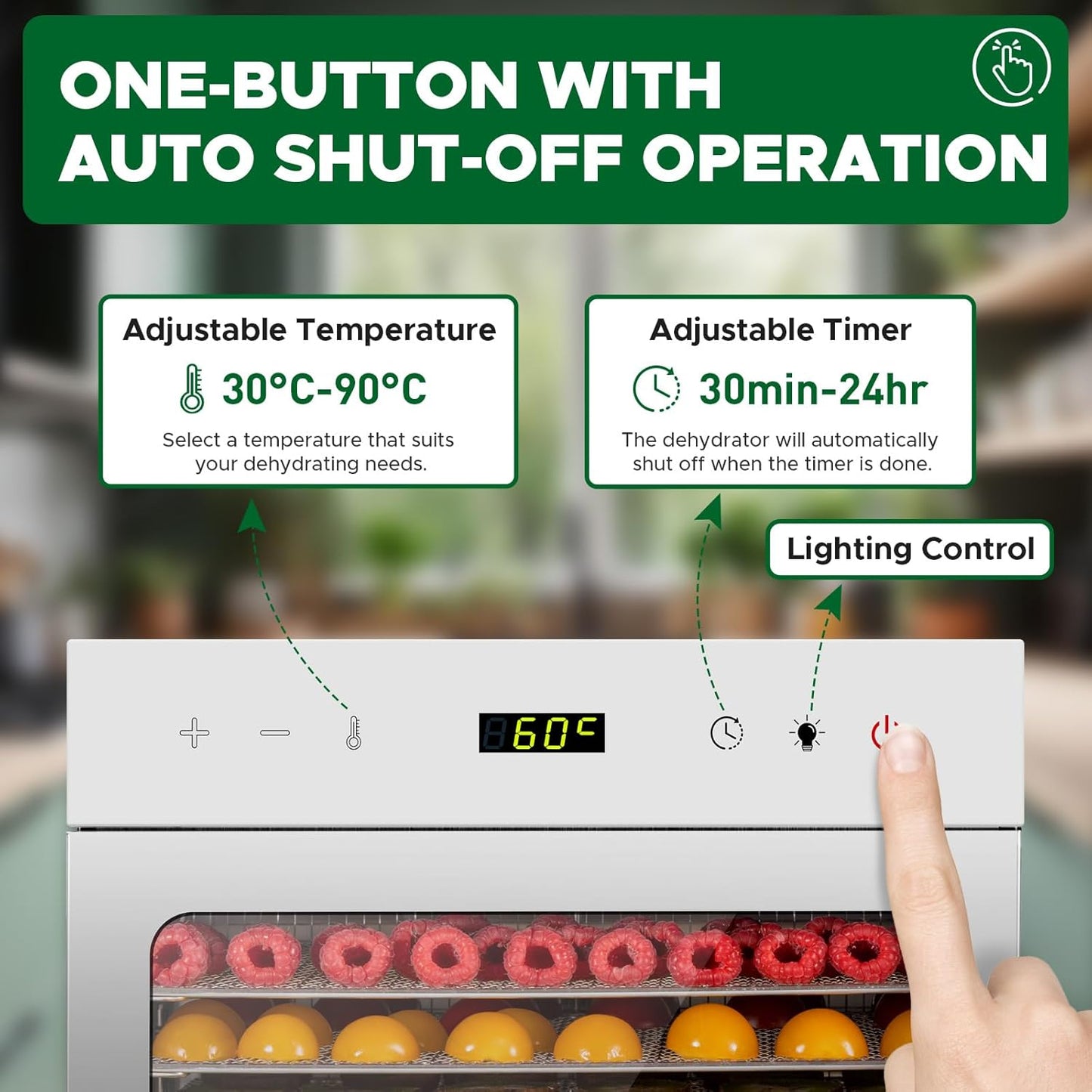 Premium Stainless Steel Food Dehydrator – 10 Trays