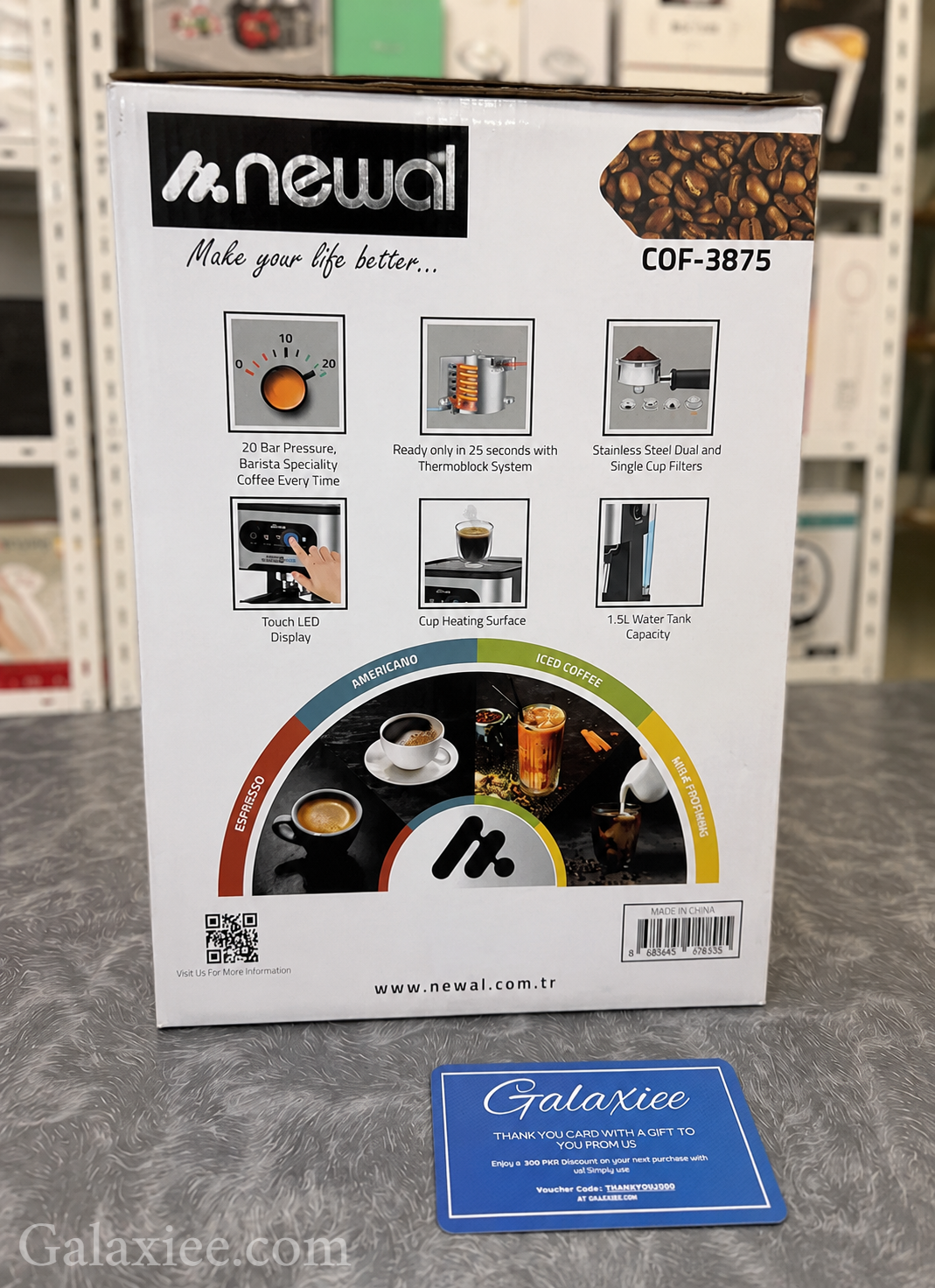 Newal COF-3875 20 Bar Espresso Maker Galaxiee
