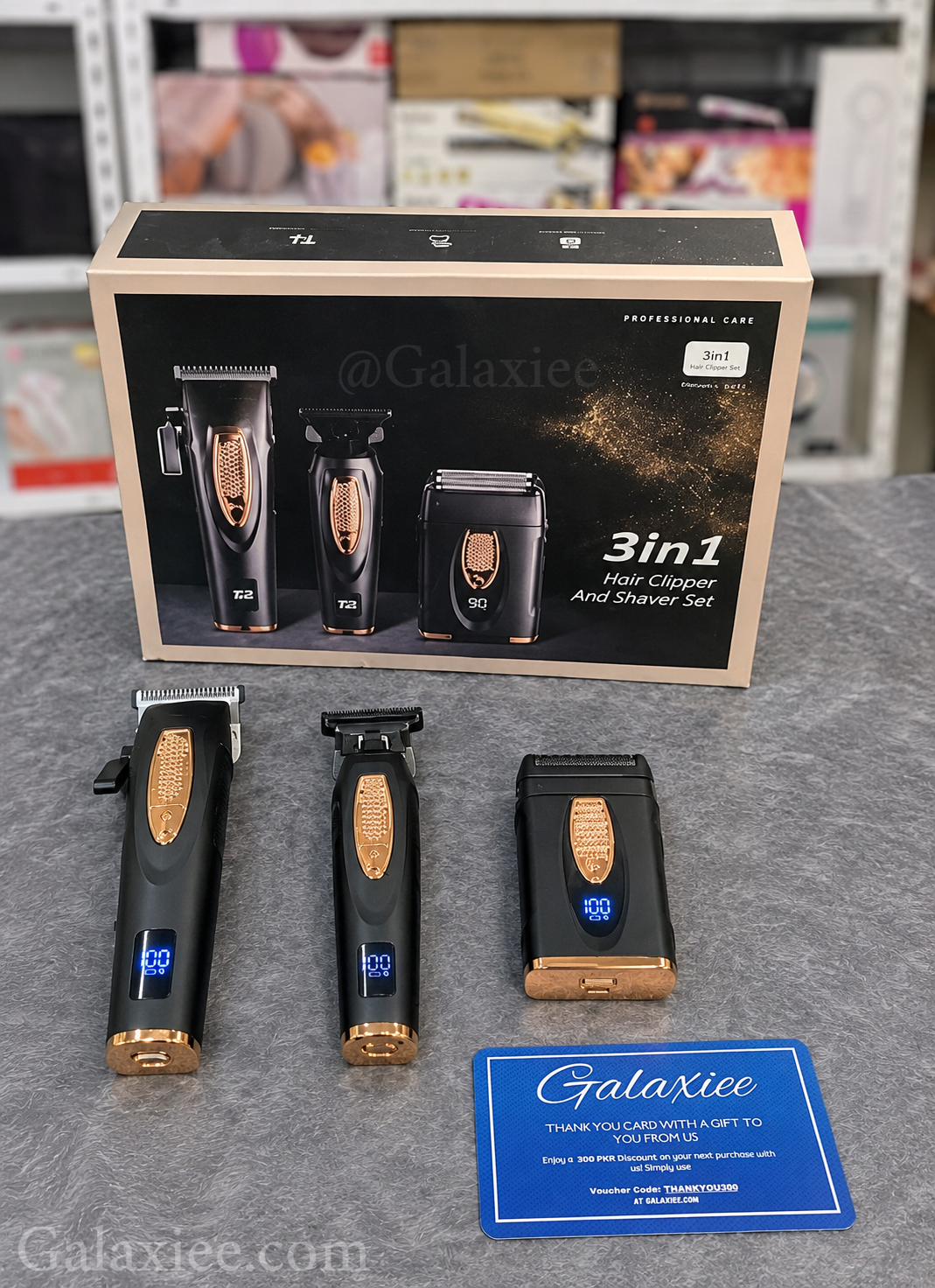 3-in-1 LED Hair Clipper & Shaver Kit 929 – Galaxiee