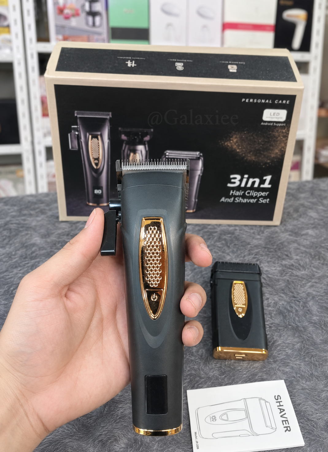 3-in-1 LED Hair Clipper & Shaver Kit 929 – Galaxiee