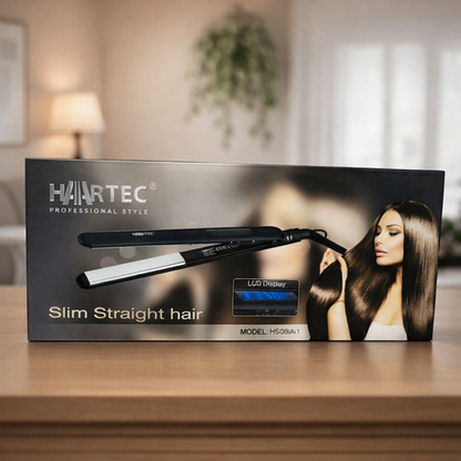 HAIRTEC Digital Hair Straightener 45W – Titanium & Chromium Plates, 50–230°C Fast Heat