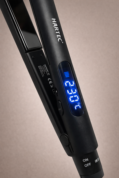 HAIRTEC Digital Hair Straightener 45W – Titanium & Chromium Plates, 50–230°C Fast Heat