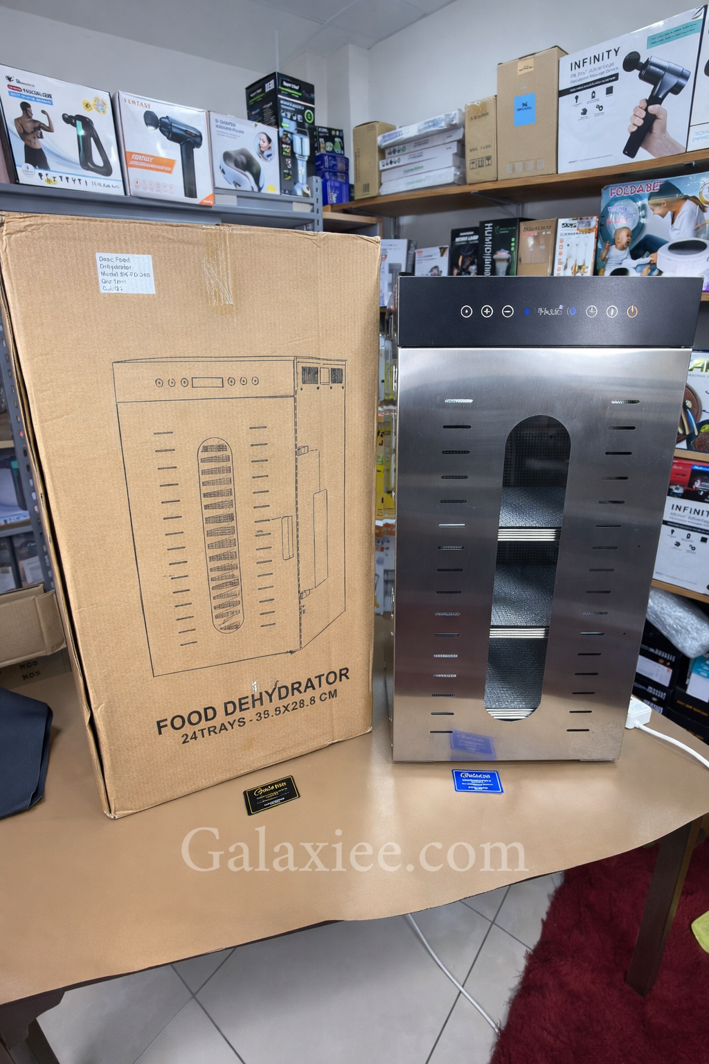 Stainless Steel 24 Tray Food Dehydrator 220W – Commercial Electric Fruit & Meat Dryer Machine