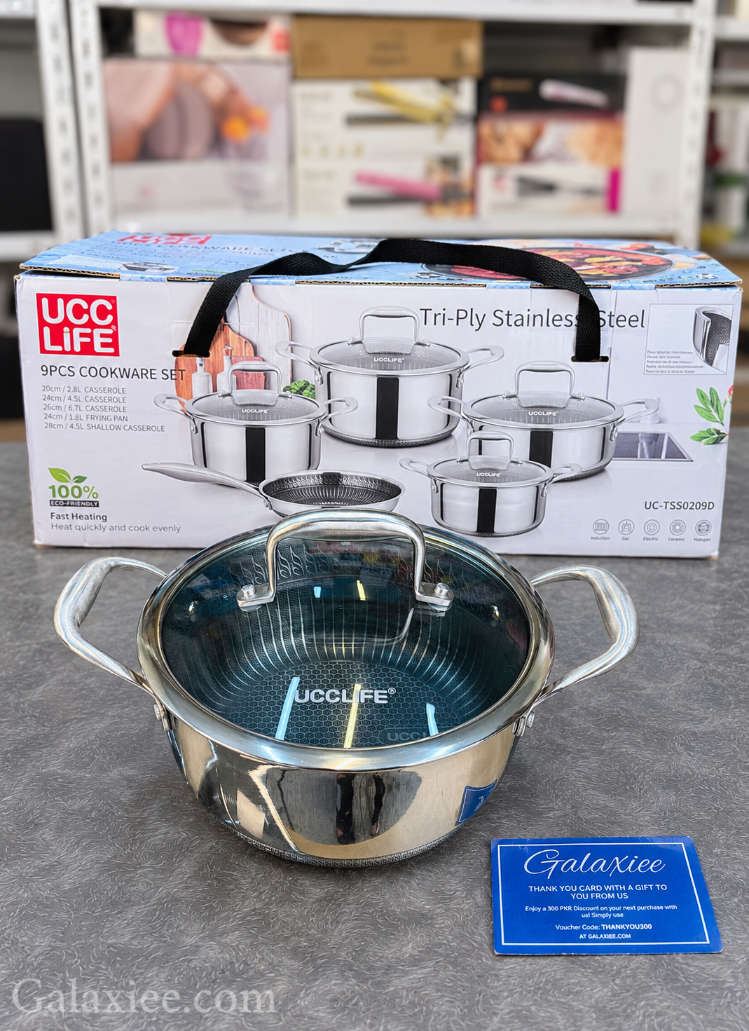9-Piece Tri-Ply Stainless Steel Cookware Set