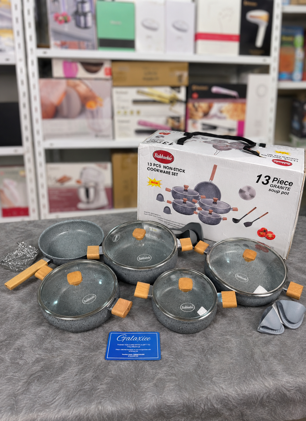 German Lot Bakhshie 13-Piece Granite Cookware Set | Heavy-Duty Non-Stick | Premium LOT Import