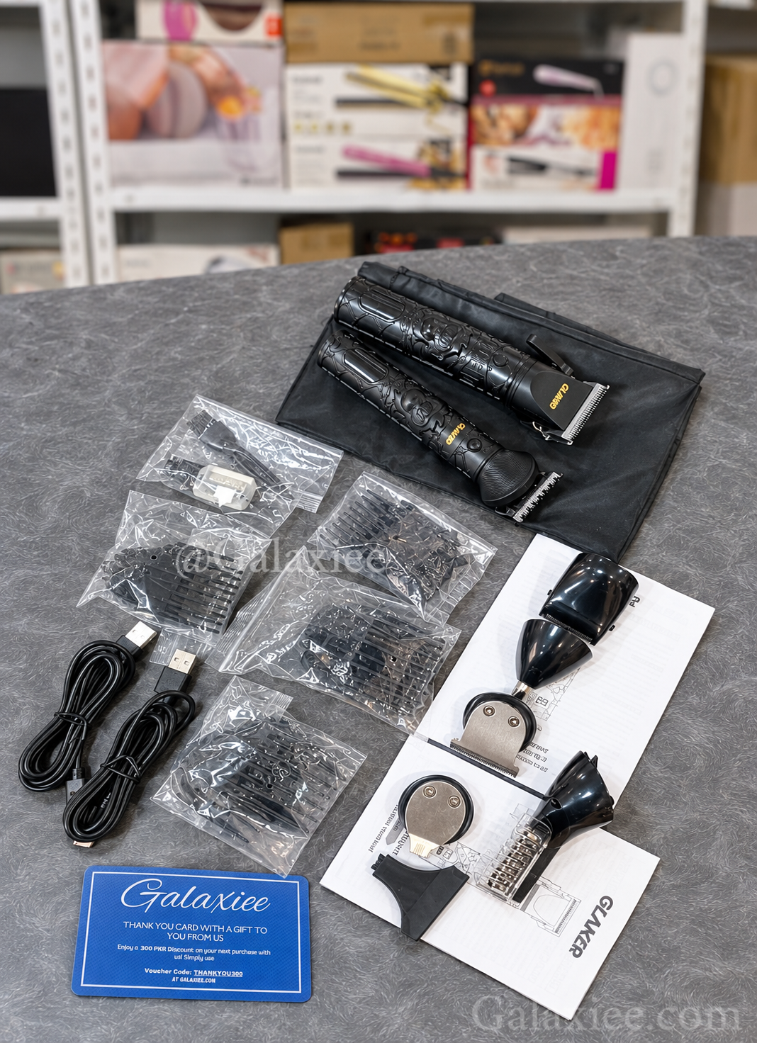 GLAKER 6-in-1 Beard Trimmer & Hair Clipper Kit with Digital Display – Galaxiee