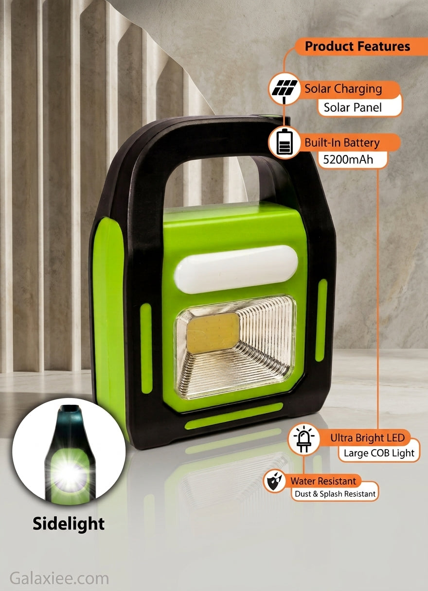 Portable Solar Work Light 5200mAh COB LED – Galaxiee