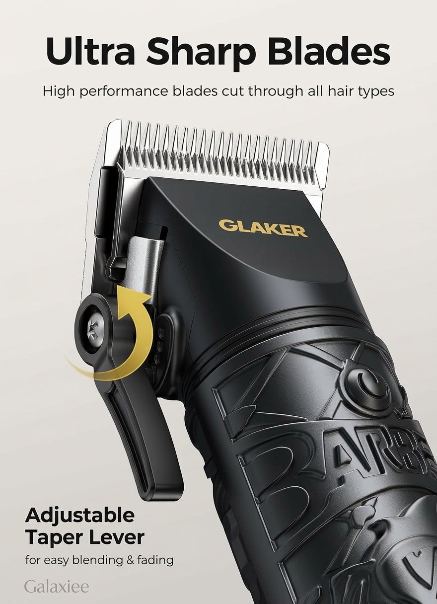 GLAKER 6-in-1 Beard Trimmer & Hair Clipper Kit with Digital Display – Galaxiee