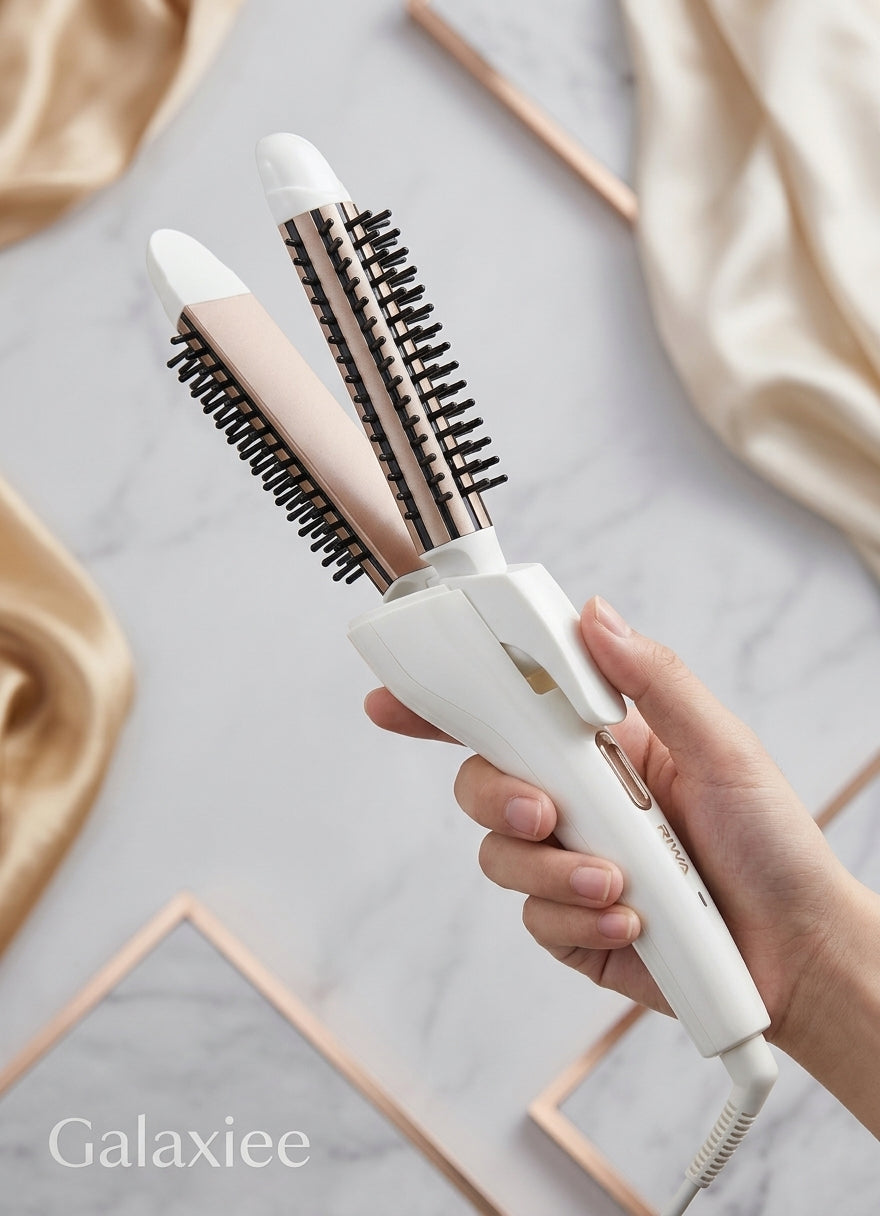 RIWA RB-8310 2-in-1 Hair Straightener & Curler Styling Brush – Galaxiee
