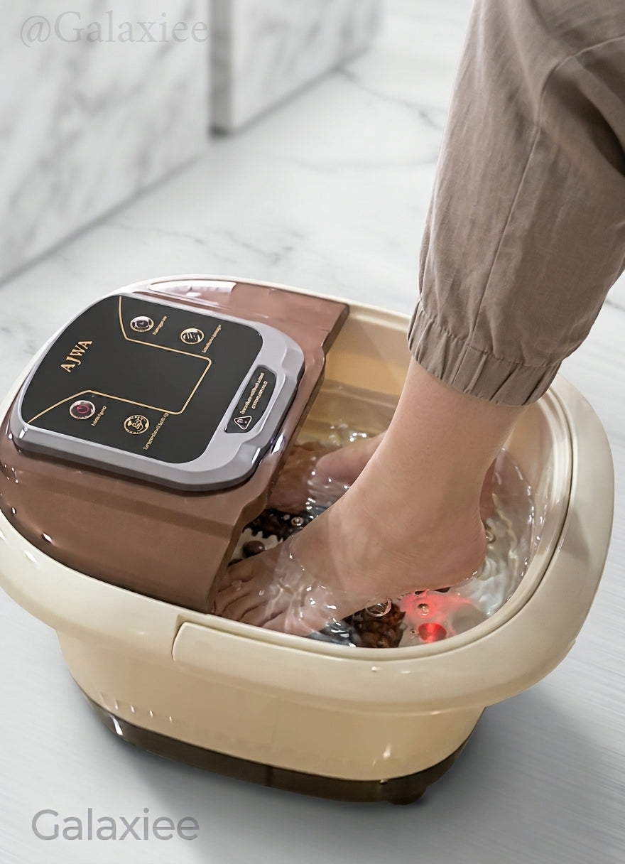 AJWA Foot Massager with Heat, Bubbles & Rollers – Galaxiee