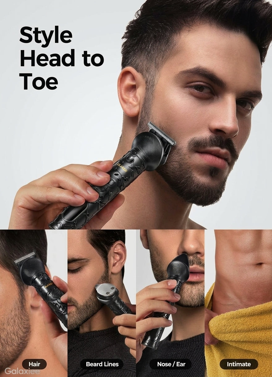 GLAKER 6-in-1 Beard Trimmer & Hair Clipper Kit with Digital Display – Galaxiee
