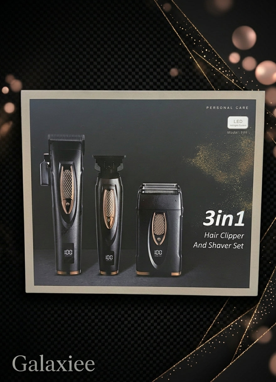 3-in-1 LED Hair Clipper & Shaver Kit 929 – Galaxiee