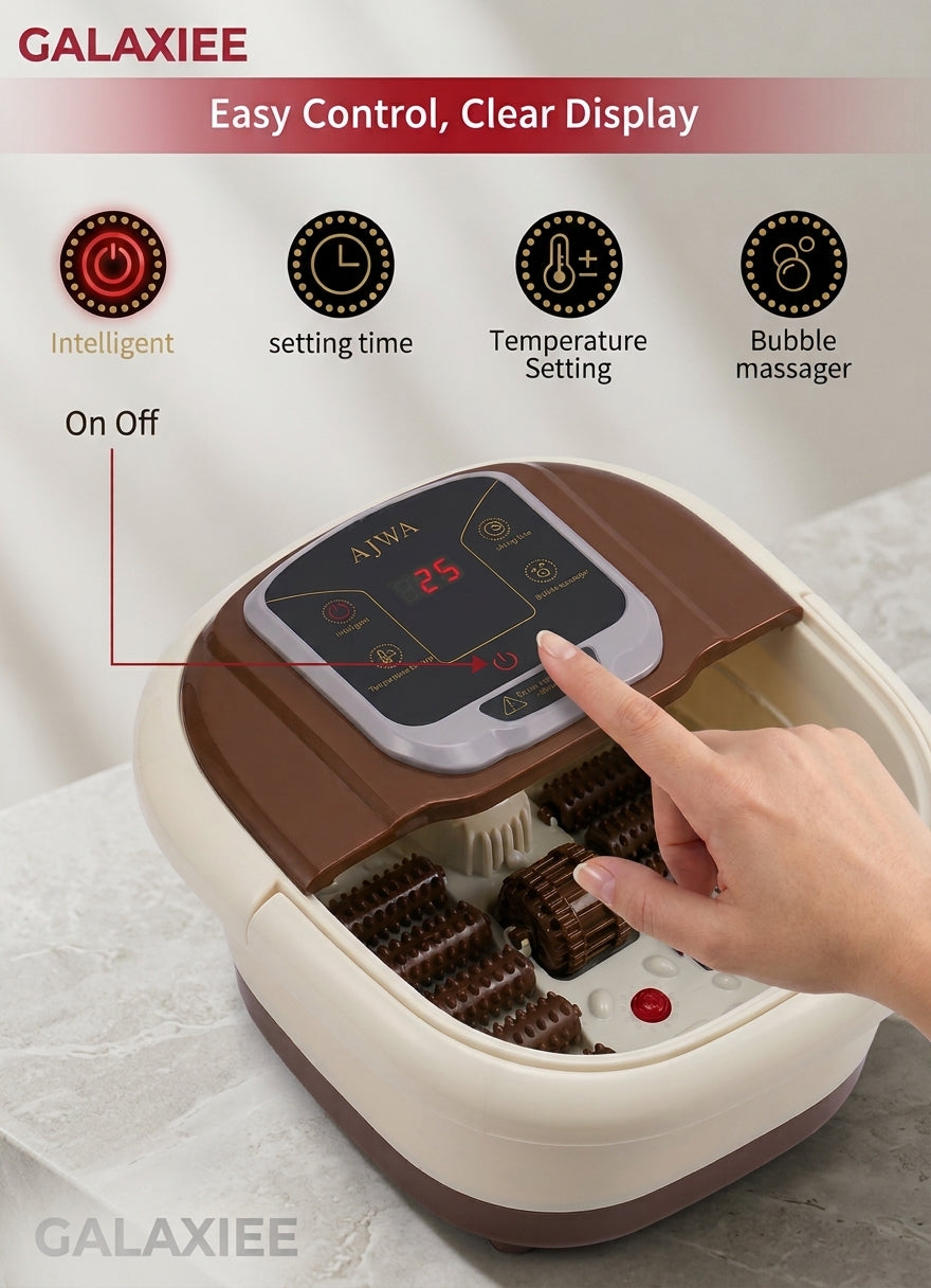 AJWA Foot Massager with Heat, Bubbles & Rollers – Galaxiee