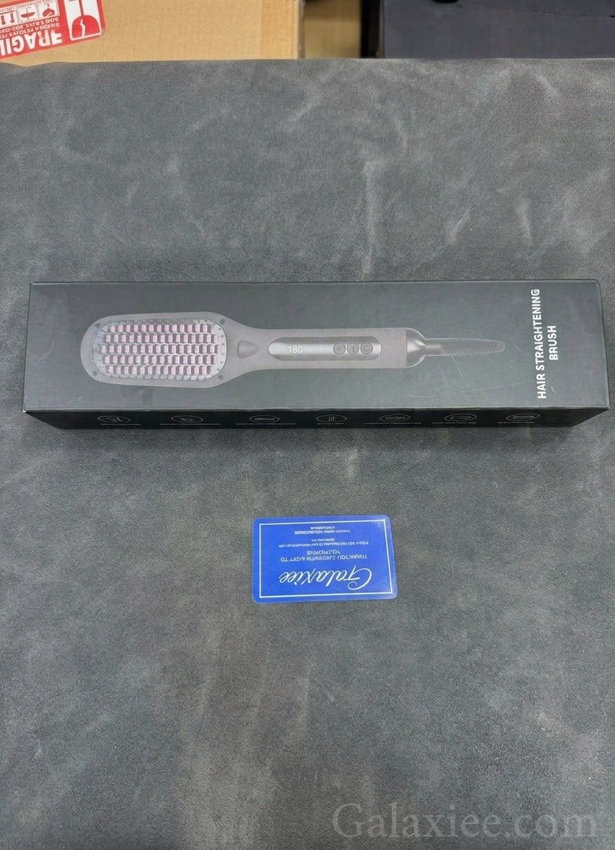 Digital Hair Straightening Brush with Temperature Display – Galaxiee