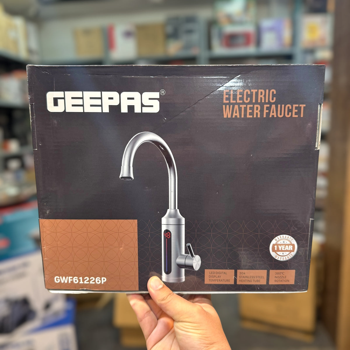 Geepas Instant Electric Water Heating Faucet – GWF61226P |  Fast Hot Water Tap for Kitchen & Bathroom