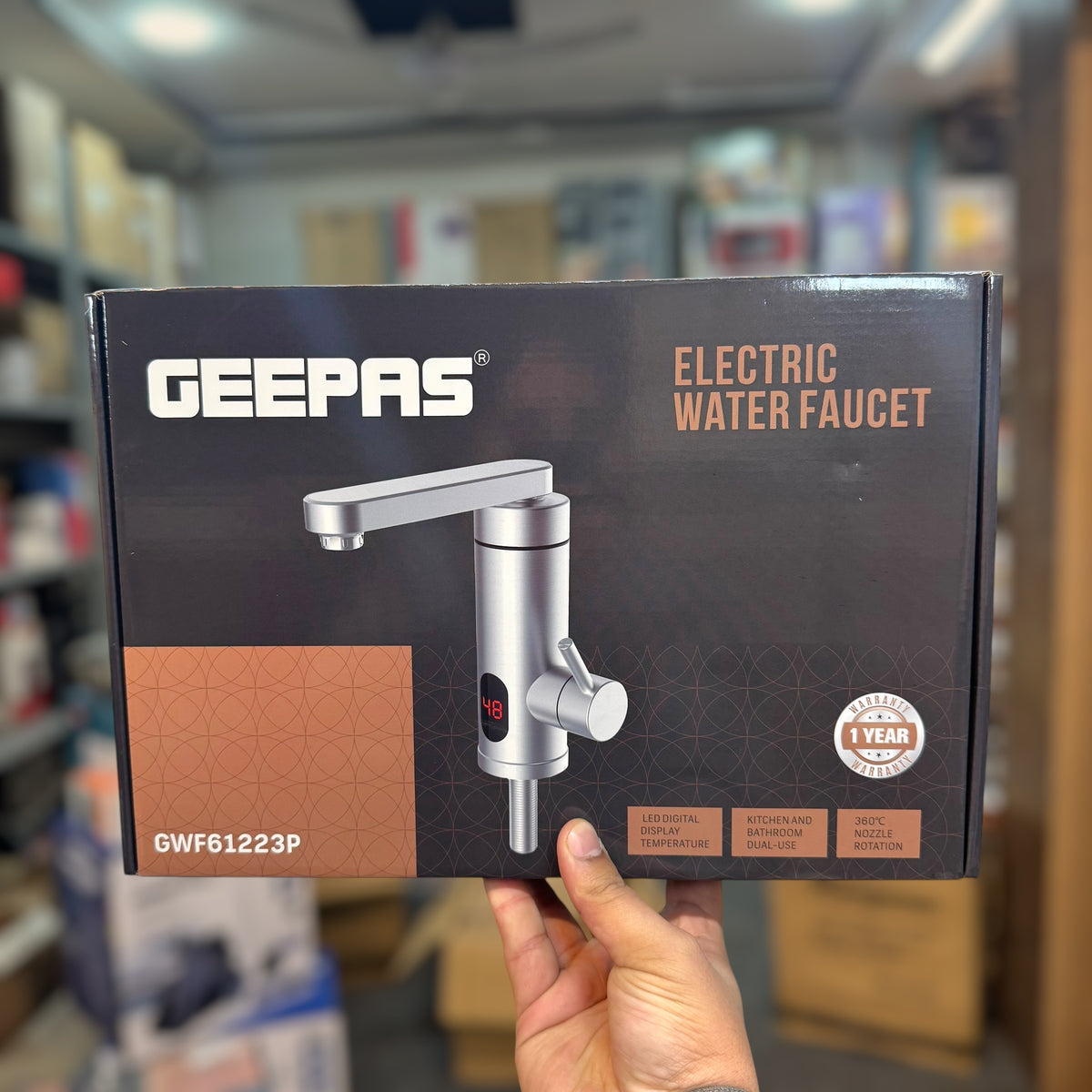 Geepas Instant Electric Water Heating Faucet – Model GWF61223P | Quick Hot Water Tap