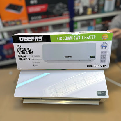 Geepas PTC Ceramic Wall Heater GRH28563P | 2000W Smart Wall-Mounted Heater